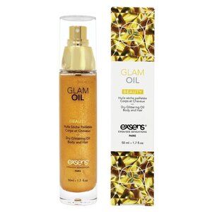 EXSENS Paris Scented Beauty Glam Oil w/Glitter Almond Oil Body & Hair 1.7oz 50ml